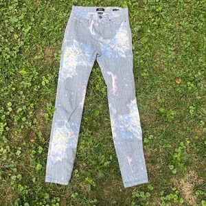 BDG Urban Outfitters High Rise Cigarette Jeans Women's 26x30 Gray Bleach Dye